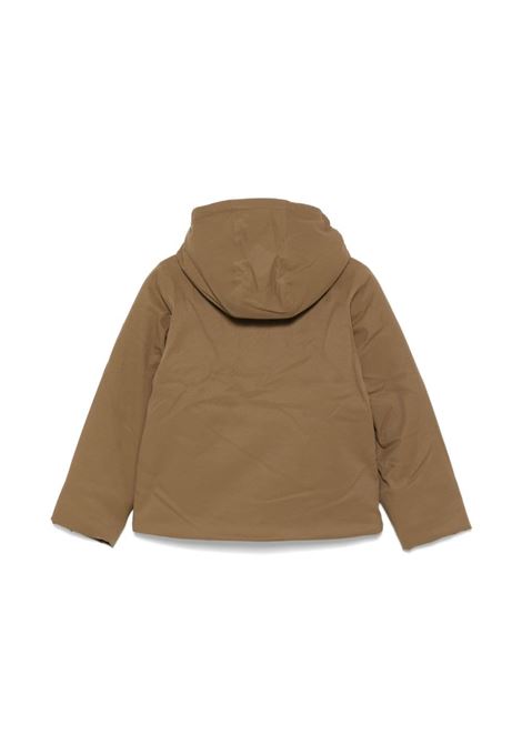 Piumino Marmotta con logo K-WAY KIDS | K1128FWAS6 BROWN C/BEIGE G